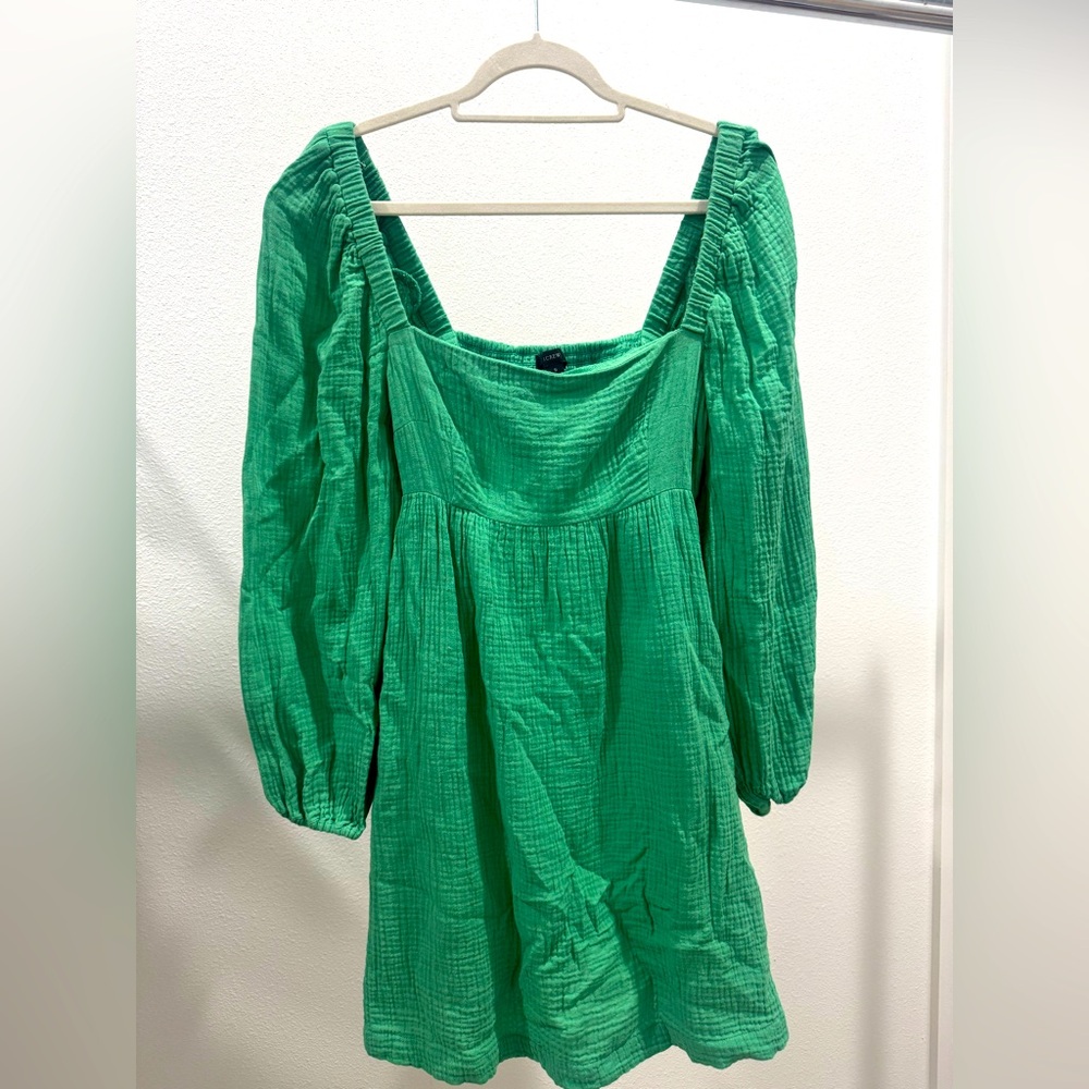 J. Crew Green Textured Dress